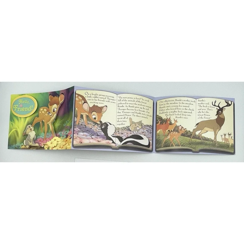 Disney Bambi Thumper Pop-Up Fold Out Story Greeting Card 2007 New Seasons 5‎ X 7
